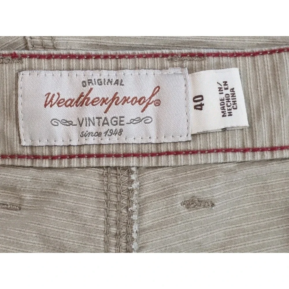 Weatherproof Vintage Khaki Canvas Chino Shorts Size 40 Utility‎ Hiking Trail - Picture 3 of 6